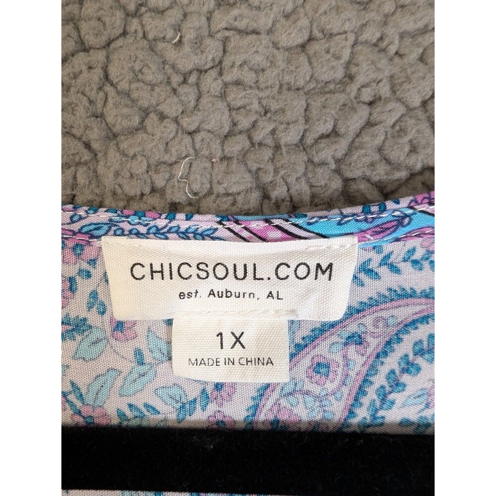 CHIC SOUL Dress XL / 1X Maxi Prairie Cottage Paisley Patchwork Boho See Desc - Picture 5 of 10